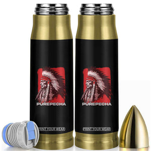 Mexican Indian Purepecha Bullet Tumbler Mexico Indigenous Proud Chief Vintage TS09 Black Print Your Wear