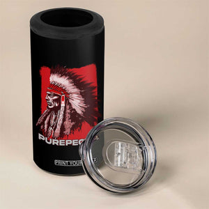 Mexican Indian Purepecha 4 in 1 Can Cooler Tumbler Mexico Indigenous Proud Chief Vintage TS09 Print Your Wear