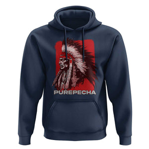 Mexican Indian Purepecha Hoodie Mexico Indigenous Proud Chief Vintage TS09 Navy Print Your Wear