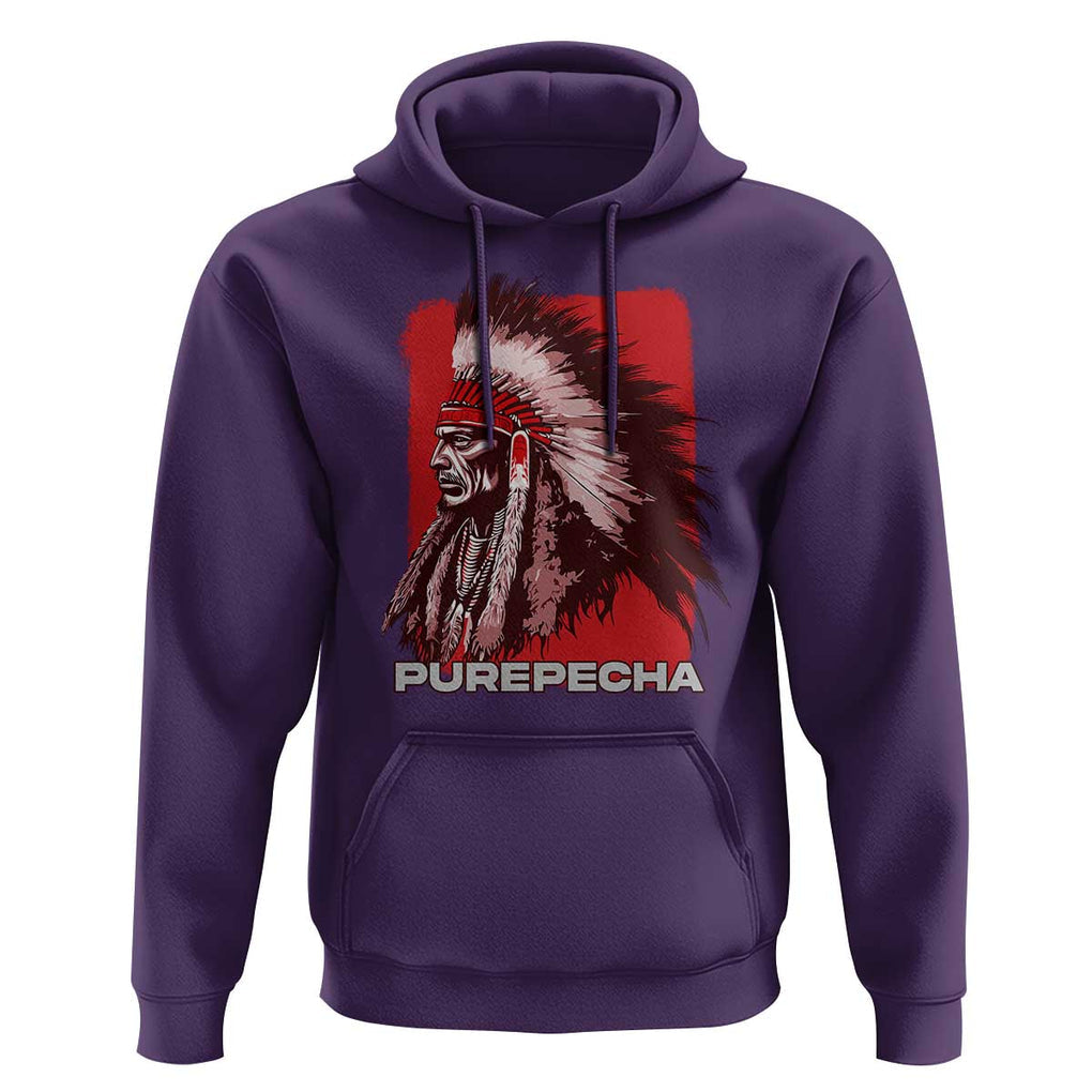 Mexican Indian Purepecha Hoodie Mexico Indigenous Proud Chief Vintage TS09 Purple Print Your Wear