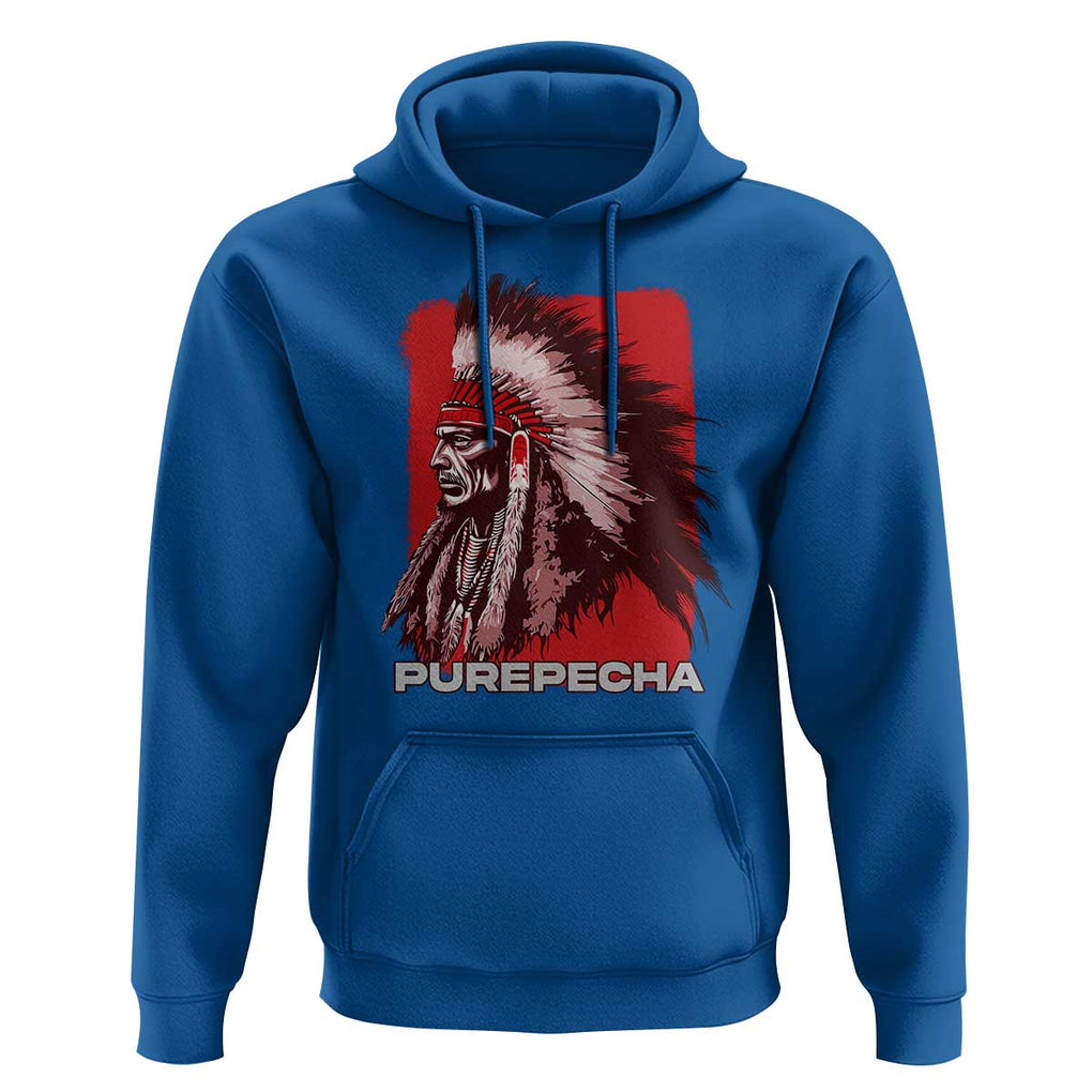 Mexican Indian Purepecha Hoodie Mexico Indigenous Proud Chief Vintage TS09 Royal Blue Print Your Wear