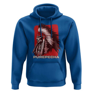 Mexican Indian Purepecha Hoodie Mexico Indigenous Proud Chief Vintage TS09 Royal Blue Print Your Wear