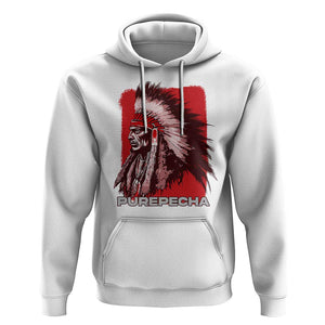 Mexican Indian Purepecha Hoodie Mexico Indigenous Proud Chief Vintage TS09 White Print Your Wear