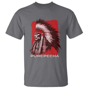Mexican Indian Purepecha T Shirt - Mexico Indigenous Proud Chief Vintage Heritage Tee TS09 Charcoal Print Your Wear