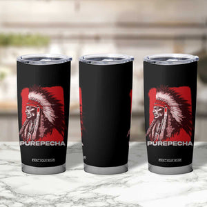 Mexican Indian Purepecha Tumbler Cup Mexico Indigenous Proud Chief Vintage TS09 Print Your Wear