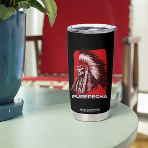 Mexican Indian Purepecha Tumbler Cup Mexico Indigenous Proud Chief Vintage TS09 Print Your Wear