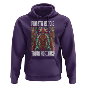 Puerto Rico Taino Heritage Hoodie Indigenous Warrior TS09 Purple Print Your Wear