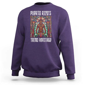 Puerto Rico Taino Heritage Sweatshirt Indigenous Warrior TS09 Purple Print Your Wear