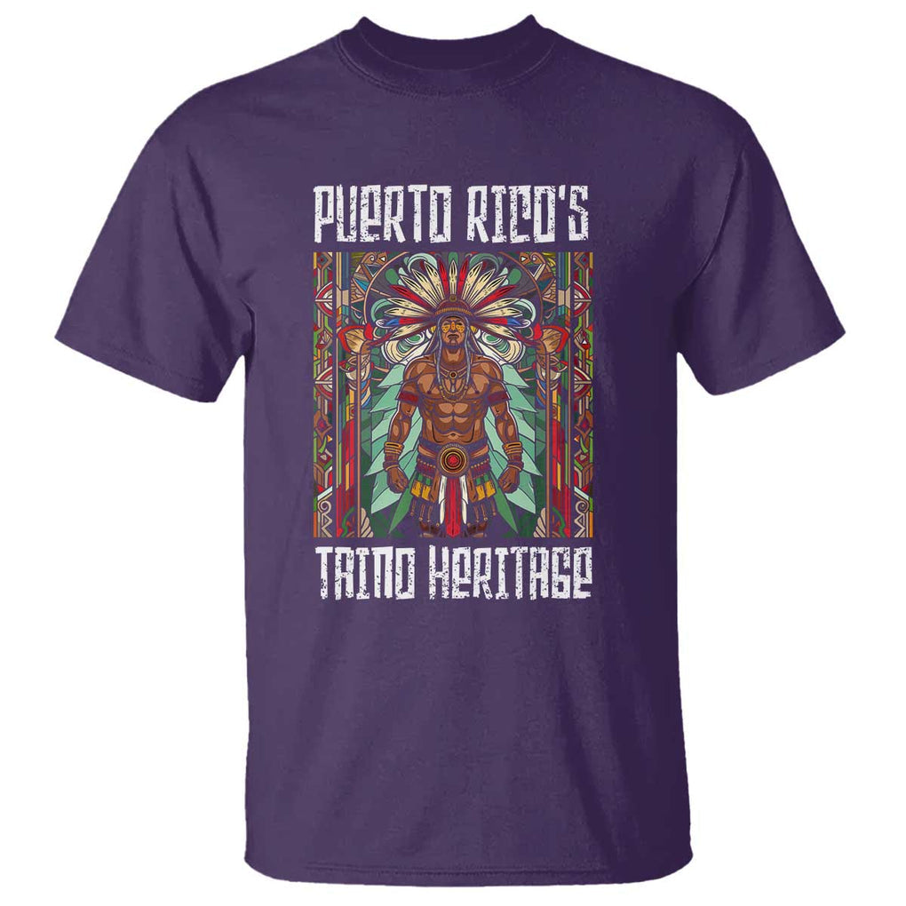 Puerto Rico Taino Heritage T Shirt - Indigenous Warrior TS09 Purple Print Your Wear