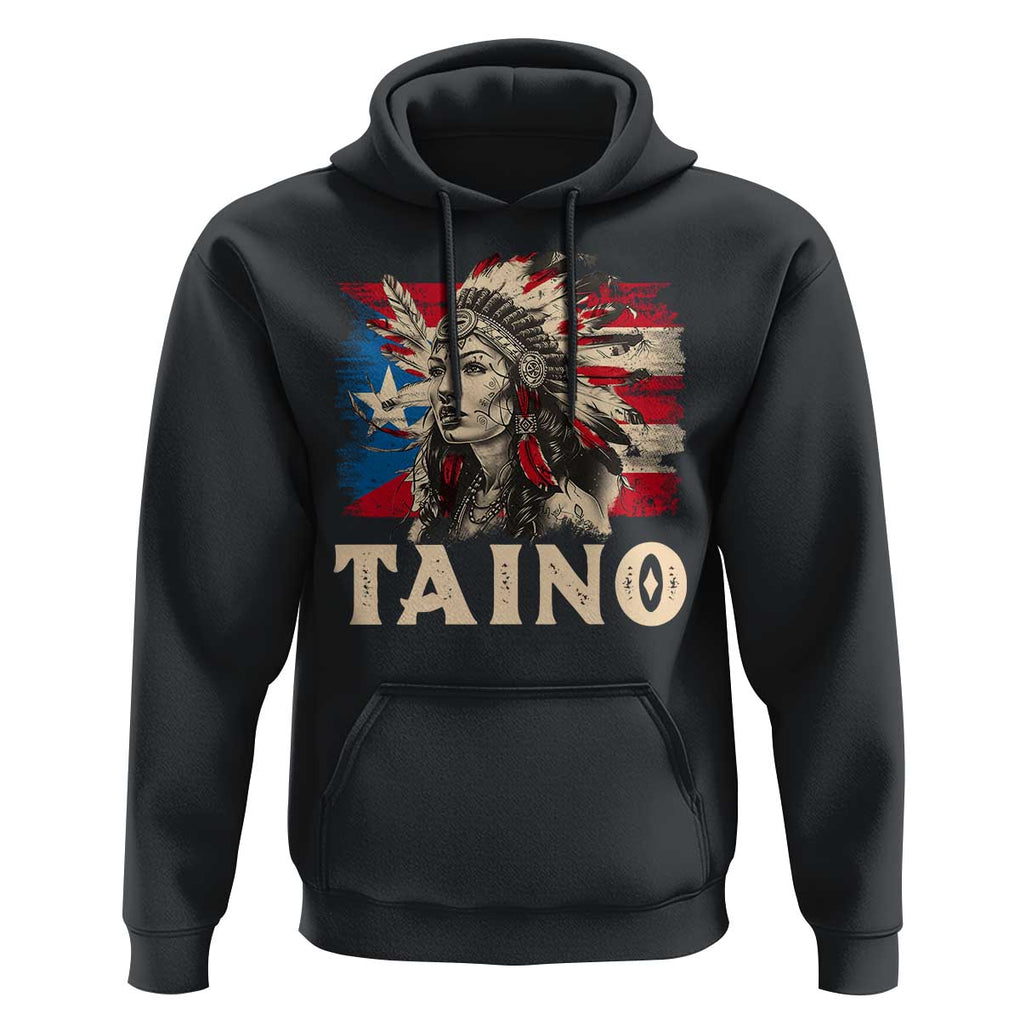 Puerto Rican Taino Hoodie Indigenous Woman Warrior TS09 Black Print Your Wear