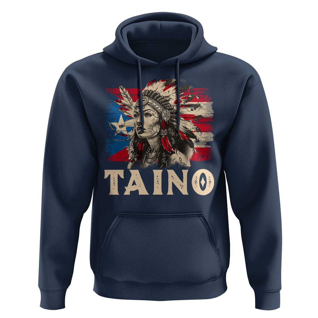 Puerto Rican Taino Hoodie Indigenous Woman Warrior TS09 Navy Print Your Wear