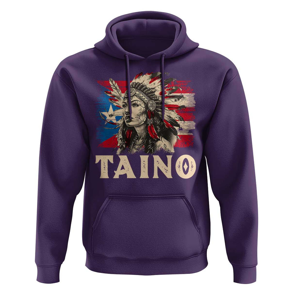 Puerto Rican Taino Hoodie Indigenous Woman Warrior TS09 Purple Print Your Wear