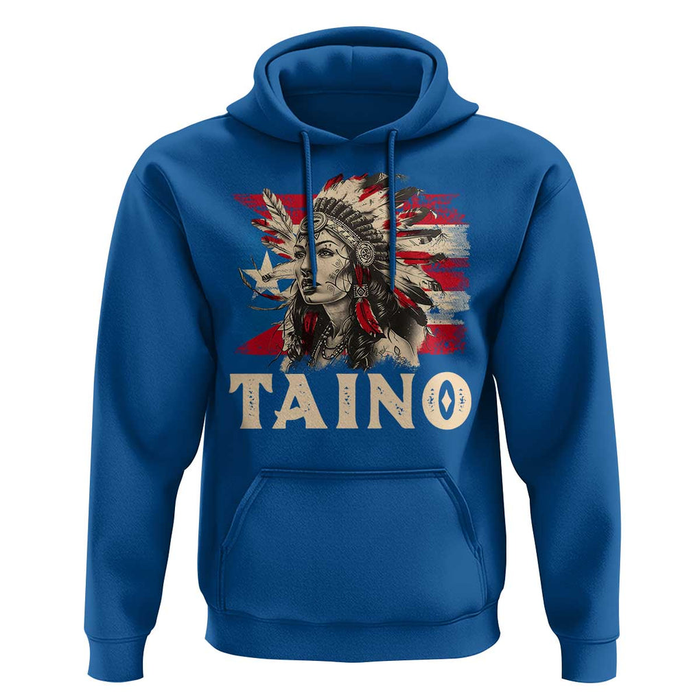 Puerto Rican Taino Hoodie Indigenous Woman Warrior TS09 Royal Blue Print Your Wear