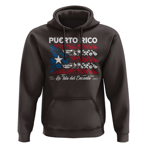 Puerto Rico La Isla Del Encanto Hoodie Puerto Rican Flag TS09 Dark Chocolate Print Your Wear