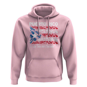 Puerto Rico La Isla Del Encanto Hoodie Puerto Rican Flag TS09 Light Pink Print Your Wear