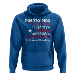 Puerto Rico La Isla Del Encanto Hoodie Puerto Rican Flag TS09 Royal Blue Print Your Wear