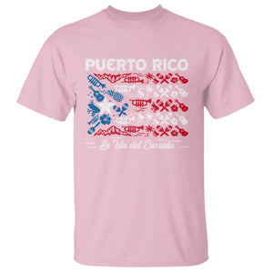 Puerto Rico La Isla Del Encanto T Shirt Puerto Rican Flag TS09 Light Pink Print Your Wear