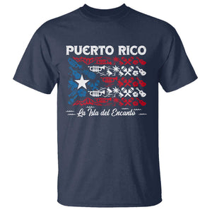 Puerto Rico La Isla Del Encanto T Shirt Puerto Rican Flag TS09 Navy Print Your Wear