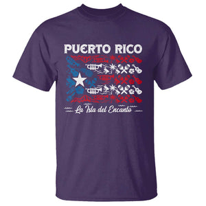 Puerto Rico La Isla Del Encanto T Shirt Puerto Rican Flag TS09 Purple Print Your Wear