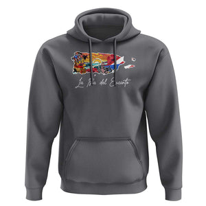 Puerto Rican Hoodie La Isla Del Encanto Puerto Rico TS09 Charcoal Print Your Wear