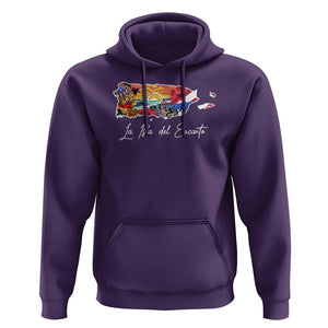 Puerto Rican Hoodie La Isla Del Encanto Puerto Rico TS09 Purple Print Your Wear