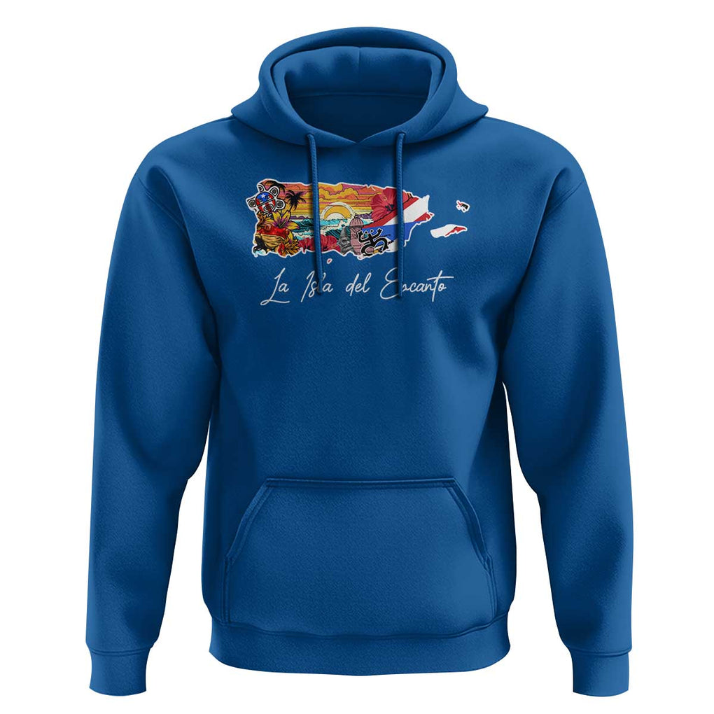 Puerto Rican Hoodie La Isla Del Encanto Puerto Rico TS09 Royal Blue Print Your Wear