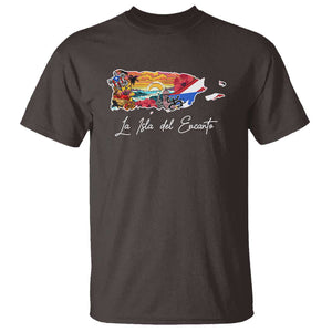 Puerto Rican T Shirt La Isla Del Encanto Puerto Rico TS09 Dark Chocolate Print Your Wear