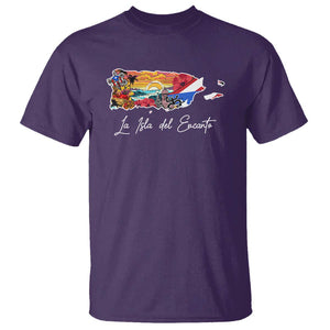 Puerto Rican T Shirt La Isla Del Encanto Puerto Rico TS09 Purple Print Your Wear