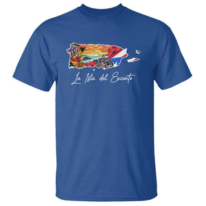 Puerto Rican T Shirt La Isla Del Encanto Puerto Rico TS09 Royal Blue Print Your Wear