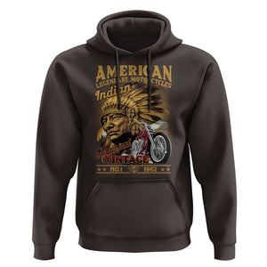 Motorcycle Rider Hoodie American Indian Legendary Retro Biker TS09 Dark Chocolate Print Your Wear
