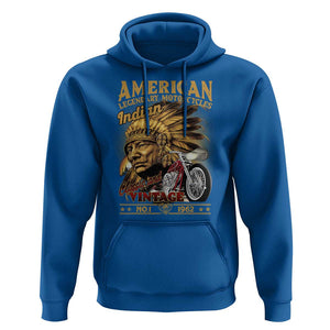 Motorcycle Rider Hoodie American Indian Legendary Retro Biker TS09 Royal Blue Print Your Wear
