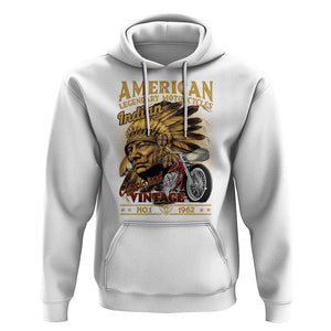 Motorcycle Rider Hoodie American Indian Legendary Retro Biker TS09 White Print Your Wear