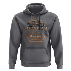 American Indian Legendary Retro Biker Motorcycle Rider Hoodie TS09 Charcoal Print Your Wear