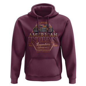 American Indian Legendary Retro Biker Motorcycle Rider Hoodie TS09 Maroon Print Your Wear
