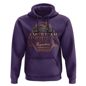 American Indian Legendary Retro Biker Motorcycle Rider Hoodie TS09 Purple Print Your Wear