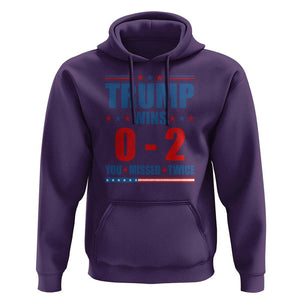 Trump Failed Assassination Hoodie Trump Wins 0-2 You Missed Twice TS09 Purple Print Your Wear