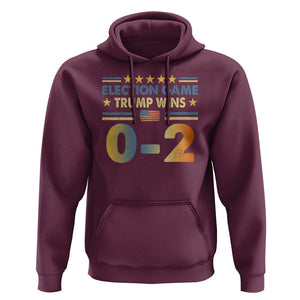 Funny Trump Election 2024 Game Hoodie Trump Wins 0.2 Retro American Flag TS09 Maroon Print Your Wear