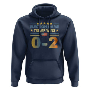 Funny Trump Election 2024 Game Hoodie Trump Wins 0.2 Retro American Flag TS09 Navy Print Your Wear