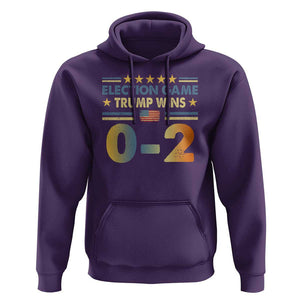 Funny Trump Election 2024 Game Hoodie Trump Wins 0.2 Retro American Flag TS09 Purple Print Your Wear
