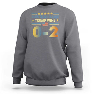 Funny Trump Election 2024 Game Sweatshirt Trump Wins 0.2 Retro American Flag TS09 Charcoal Print Your Wear