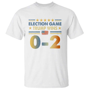 Funny Trump Election 2024 Game T Shirt Trump Wins 0.2 Retro American Flag TS09 White Print Your Wear