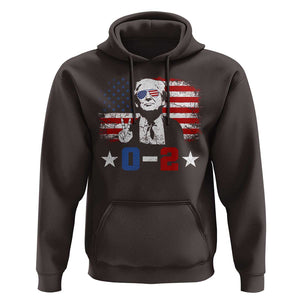 Funny Trump Failed Assassination Hoodie Trump Wins 0-2 American Flag TS09 Dark Chocolate Print Your Wear