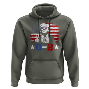 Funny Trump Failed Assassination Hoodie Trump Wins 0-2 American Flag TS09 Military Green Print Your Wear