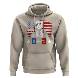 Funny Trump Failed Assassination Hoodie Trump Wins 0-2 American Flag TS09 Sand Print Your Wear