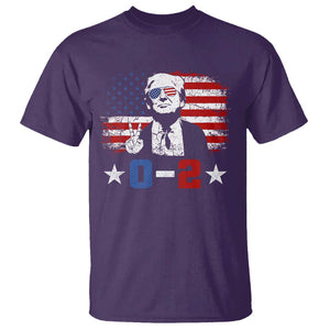 Funny Trump Failed Assassination T Shirt Trump Wins 0-2 American Flag TS09 Purple Print Your Wear