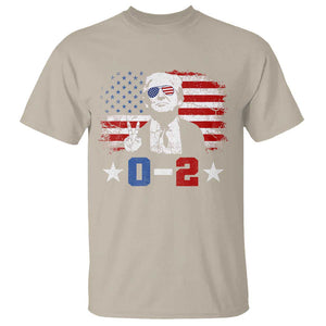 Funny Trump Failed Assassination T Shirt Trump Wins 0-2 American Flag TS09 Sand Print Your Wear