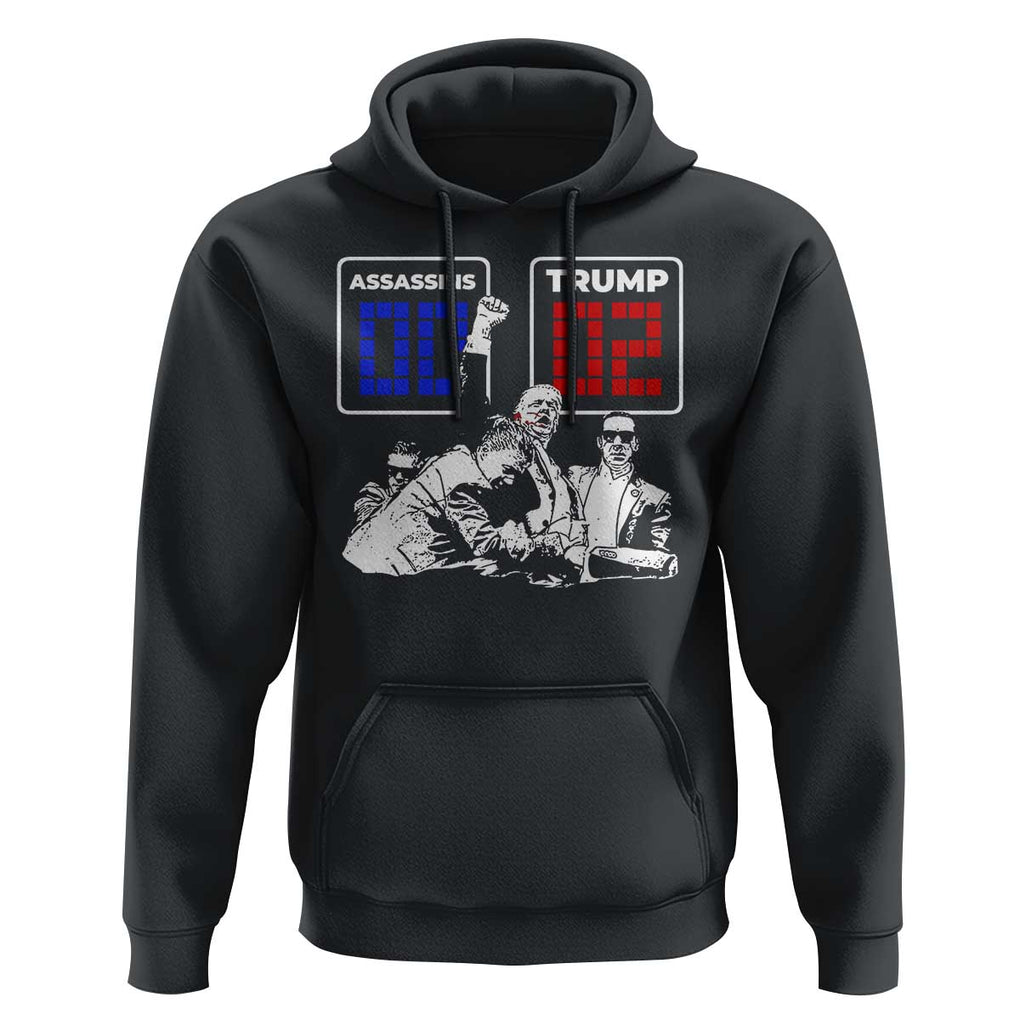 2nd Trump Assassination Attempt Hoodie Trump Wins Assassins 0 Trump 2 TS09 Black Print Your Wear