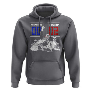 2nd Trump Assassination Attempt Hoodie Trump Wins Assassins 0 Trump 2 TS09 Charcoal Print Your Wear