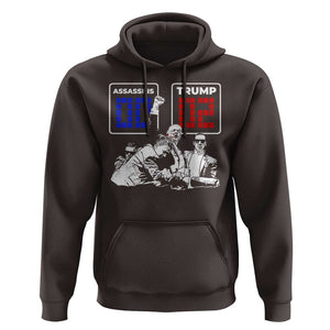 2nd Trump Assassination Attempt Hoodie Trump Wins Assassins 0 Trump 2 TS09 Dark Chocolate Print Your Wear