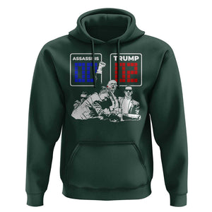 2nd Trump Assassination Attempt Hoodie Trump Wins Assassins 0 Trump 2 TS09 Dark Forest Green Print Your Wear